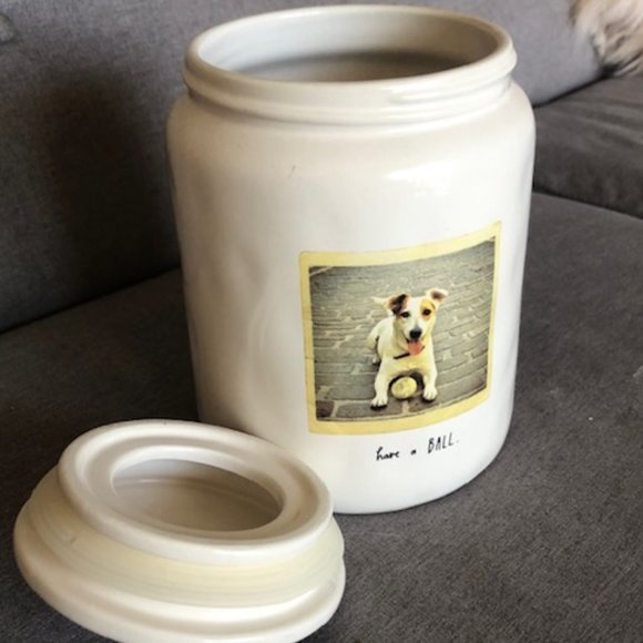 Rae Dunn 'Have a Ball' Antiqued Dog Photo Canister - Picture 3 of 6